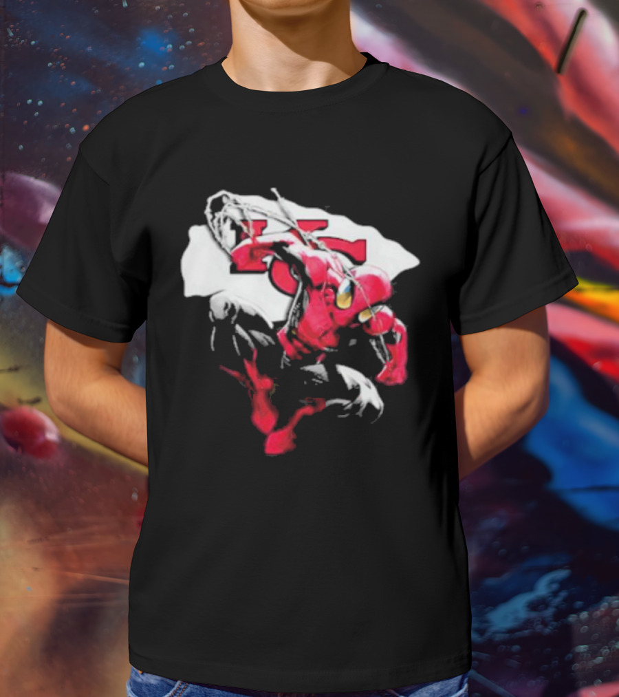 Kansas City Chiefs Spiderman KC Kansas T-Shirt