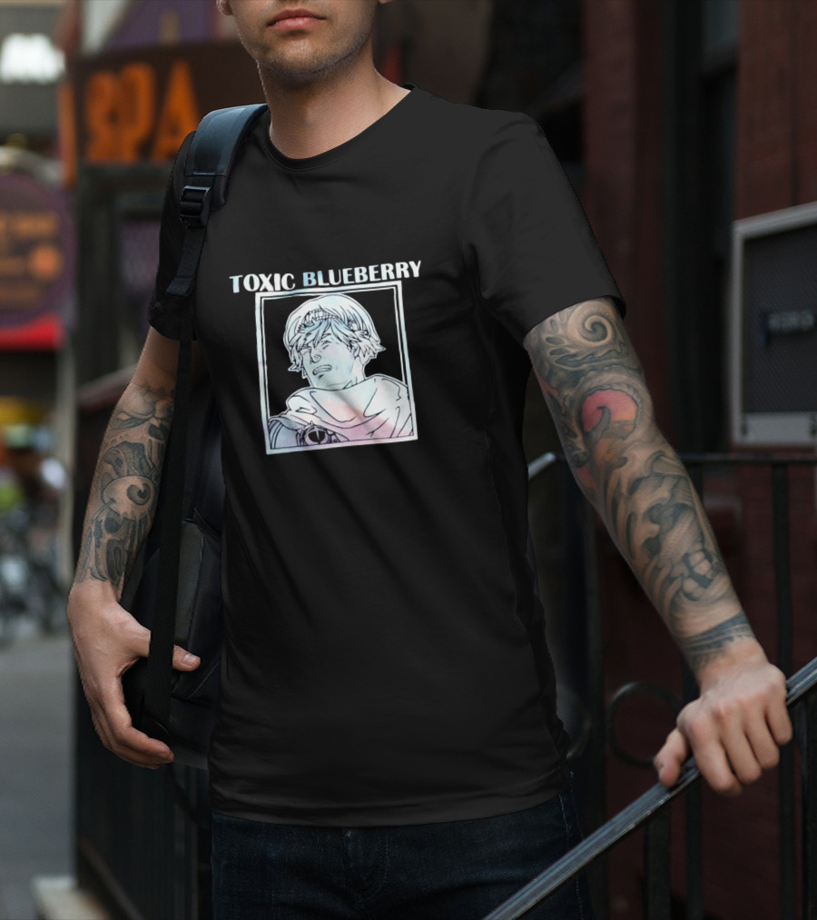 TOXIC BLUEBERRY Manga Style Character T-Shirt