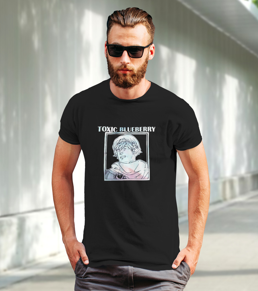 TOXIC BLUEBERRY Manga Style Character T-Shirt