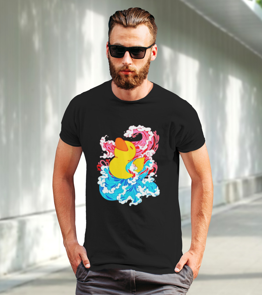 39Daph Duck Waves Red Blue T-Shirt