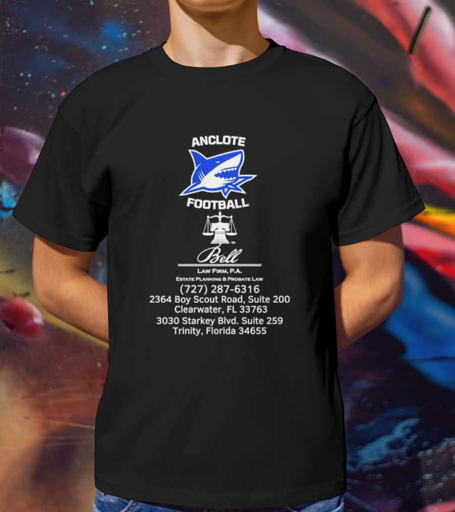 Anclote Football Bell Law Firm P.A. Clearwater Trinity Florida T-Shirt