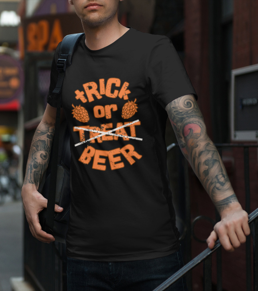 Trick Or Treat Beer Hops Halloween T-Shirt