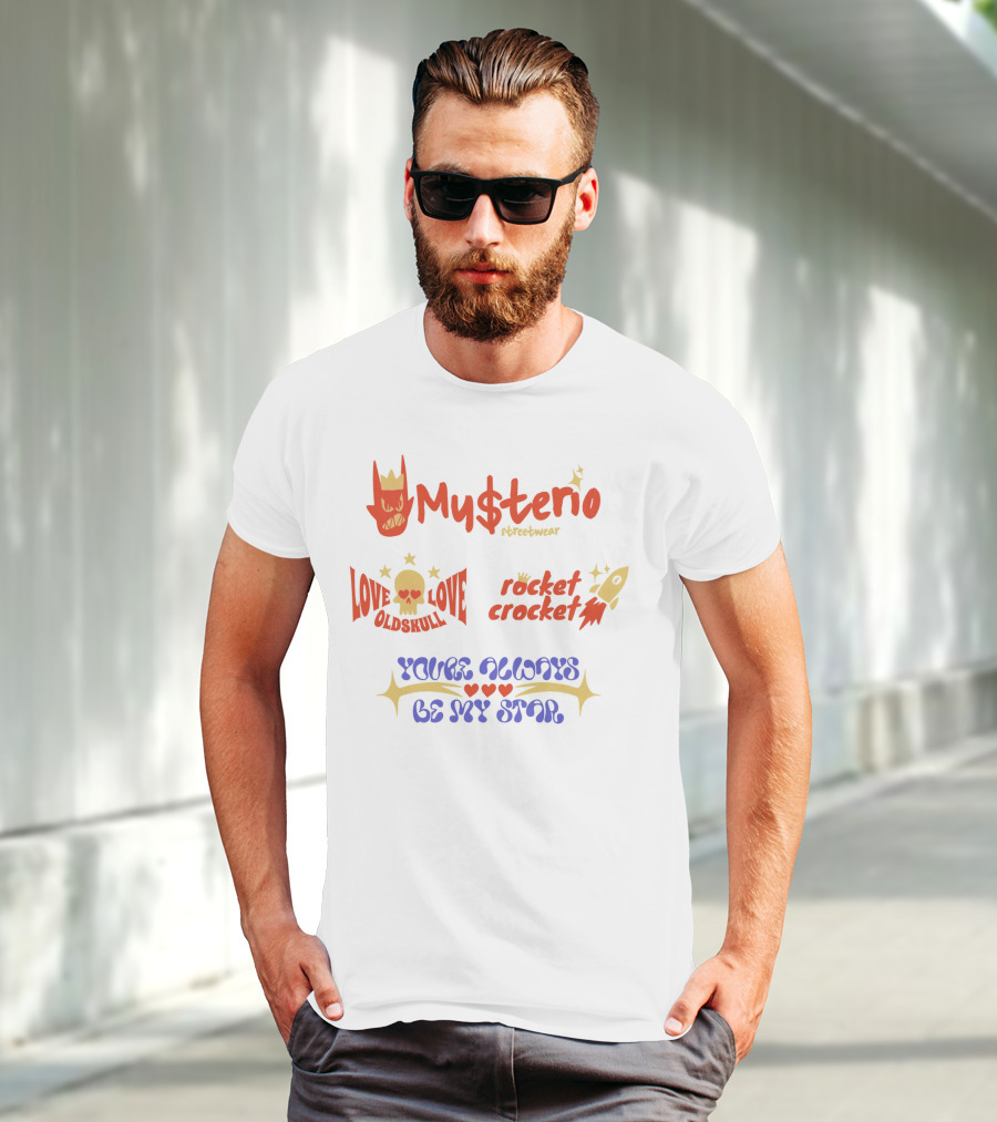 My$terio Streetwear Love Oldskull Rocket Crocket You're Always Be My Star T-Shirt