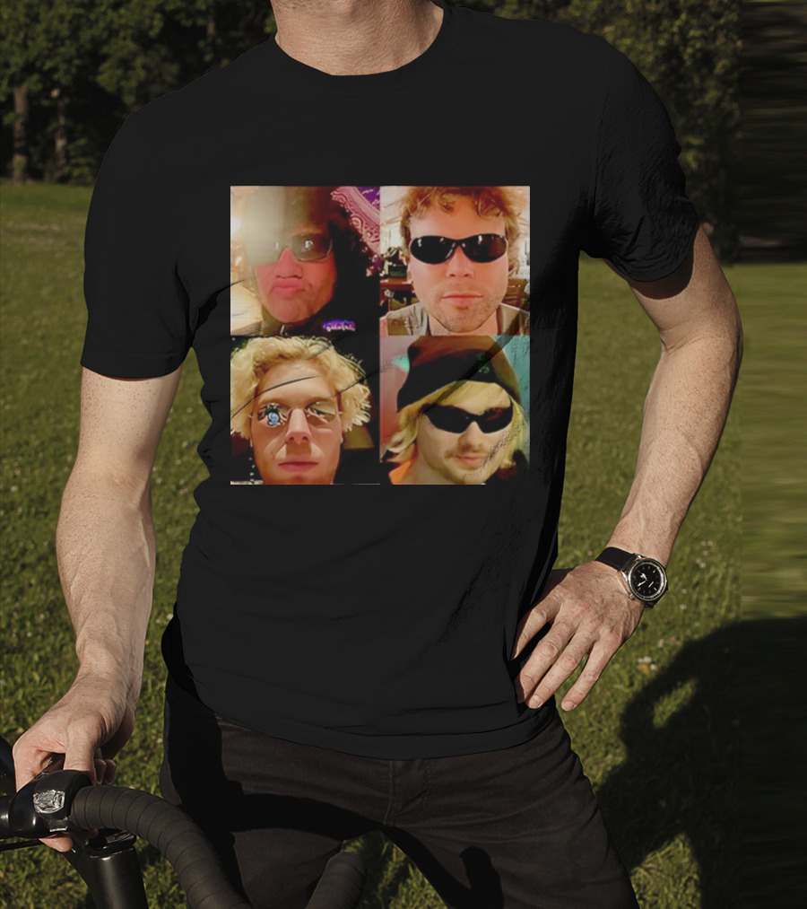 5 Seconds Of Summer Sunglasses Group Collage T-Shirt