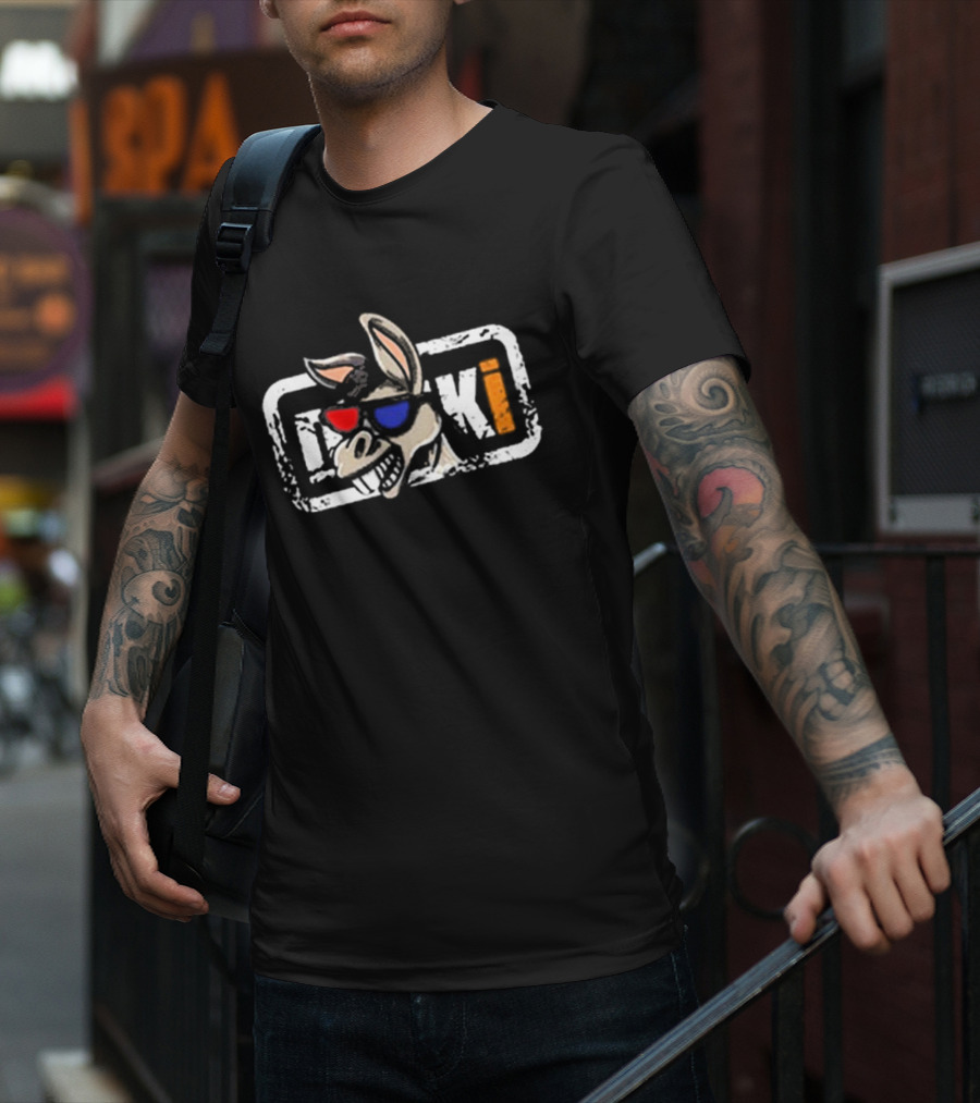 Cool Donkey Vintage Garage Visual With Modern Shades T-Shirt