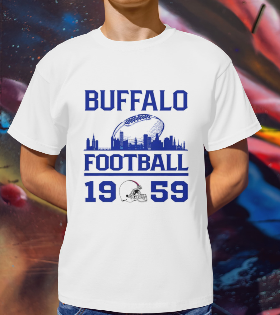 Buffalo Football 1959 Skyline Helmet T-Shirt