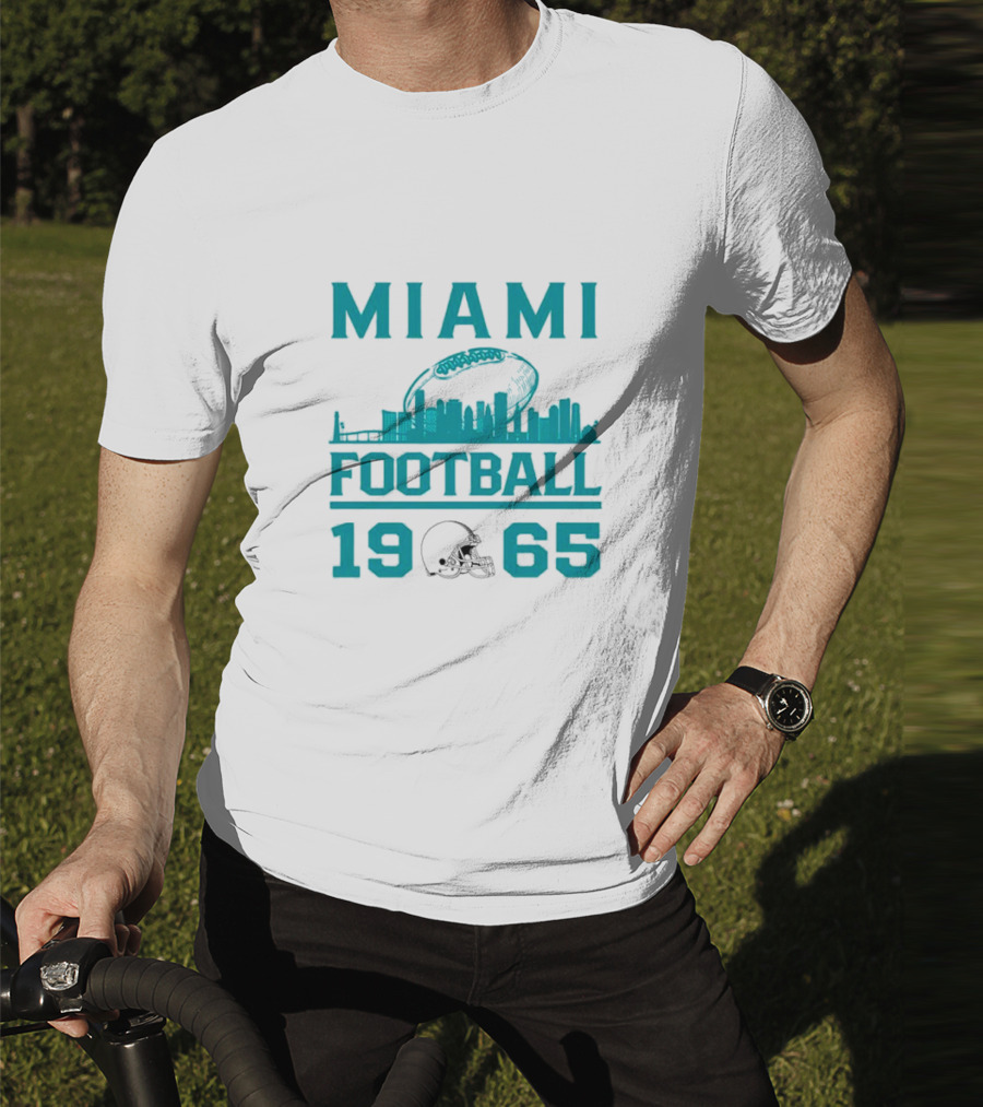 Miami Dolphins Football 1965 Skyline Miami Football 1965 T-Shirt