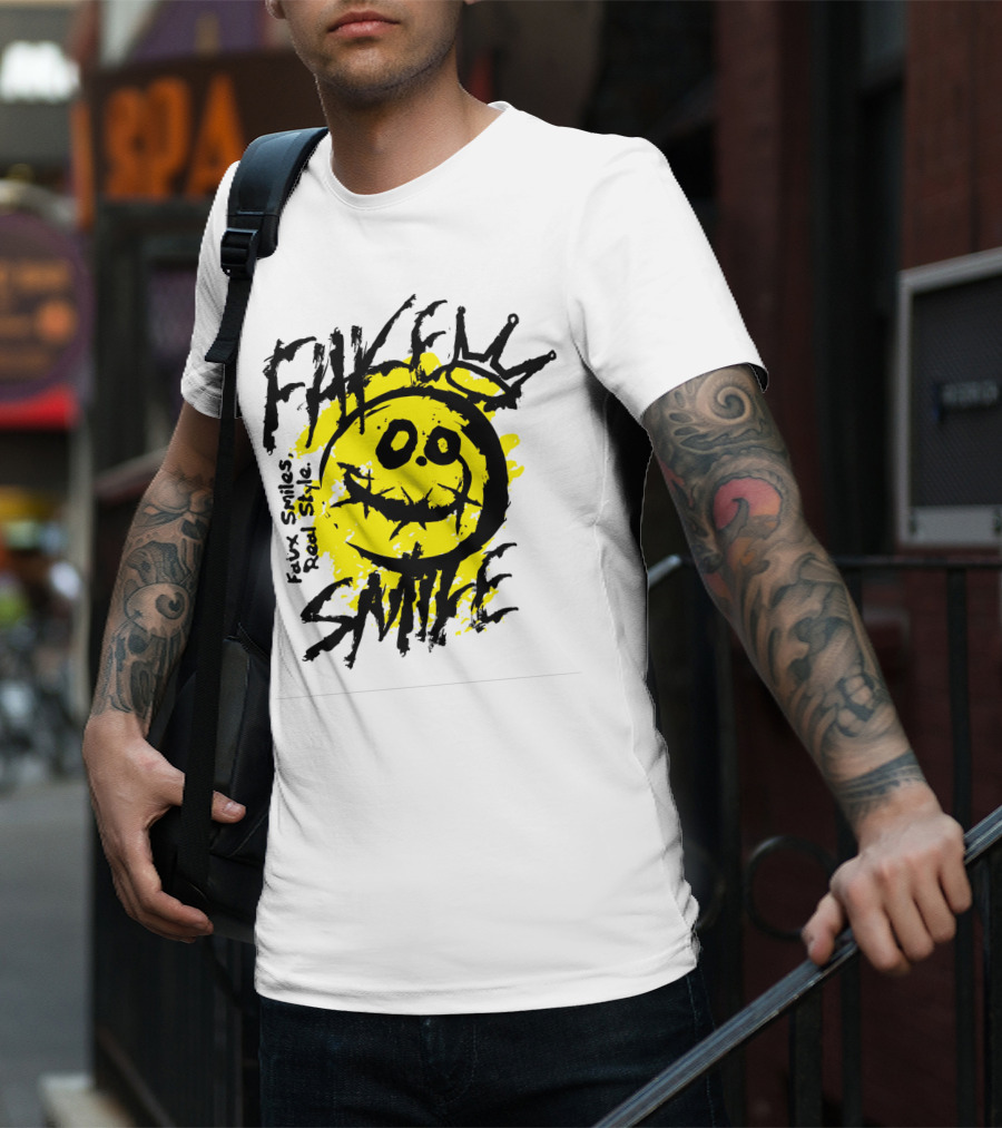Fake Smile Faux Smiles Real Style Smiley Crown T-Shirt
