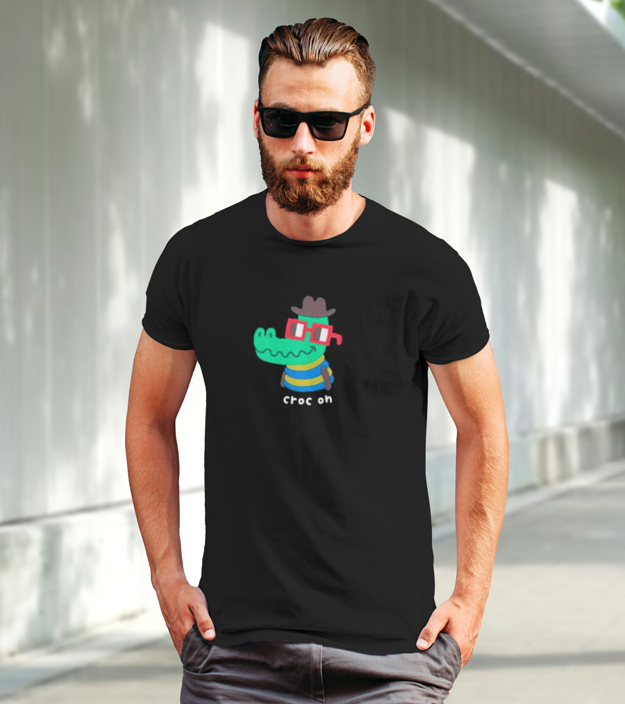 Nouns Croc On With Hat And Glasses T-Shirt