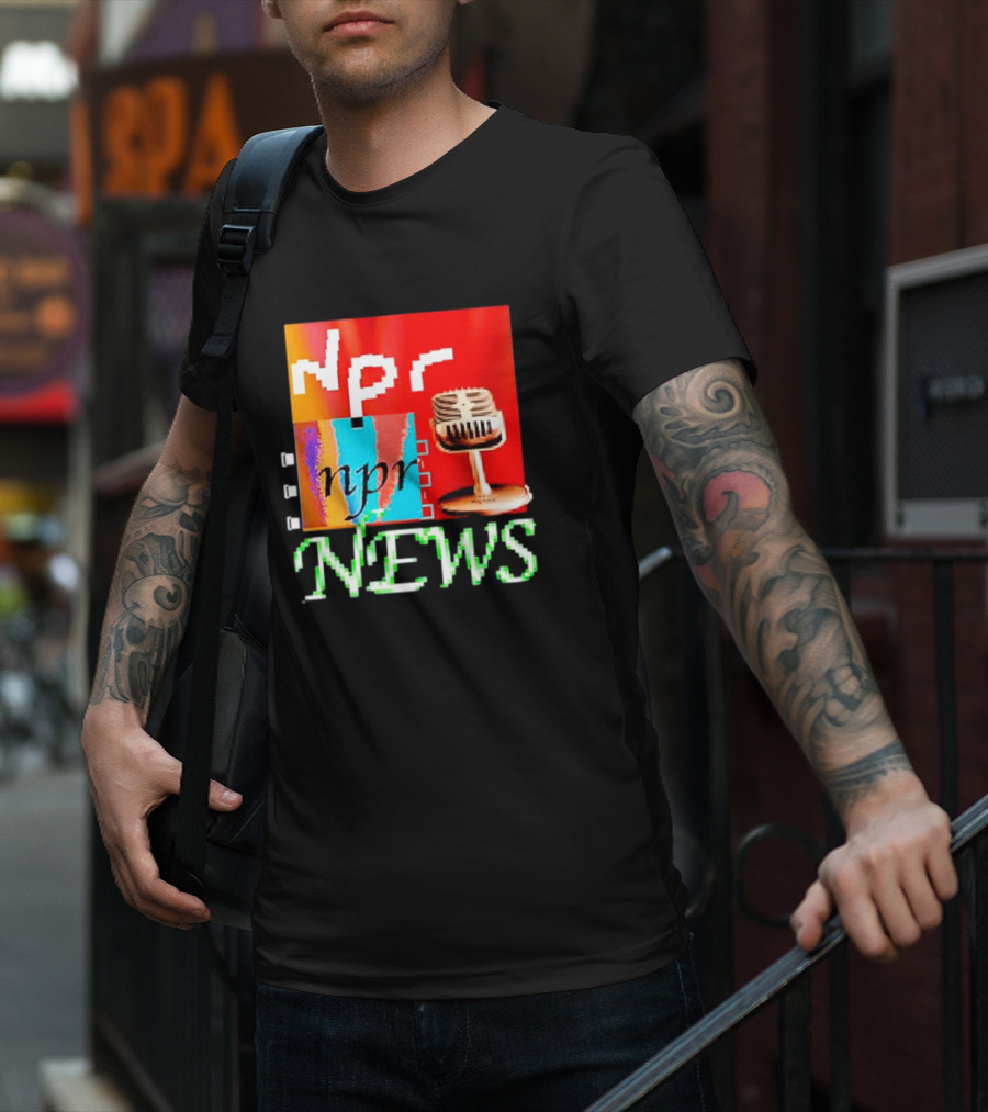 Npr Tiktok Npr News Microphone T-Shirt