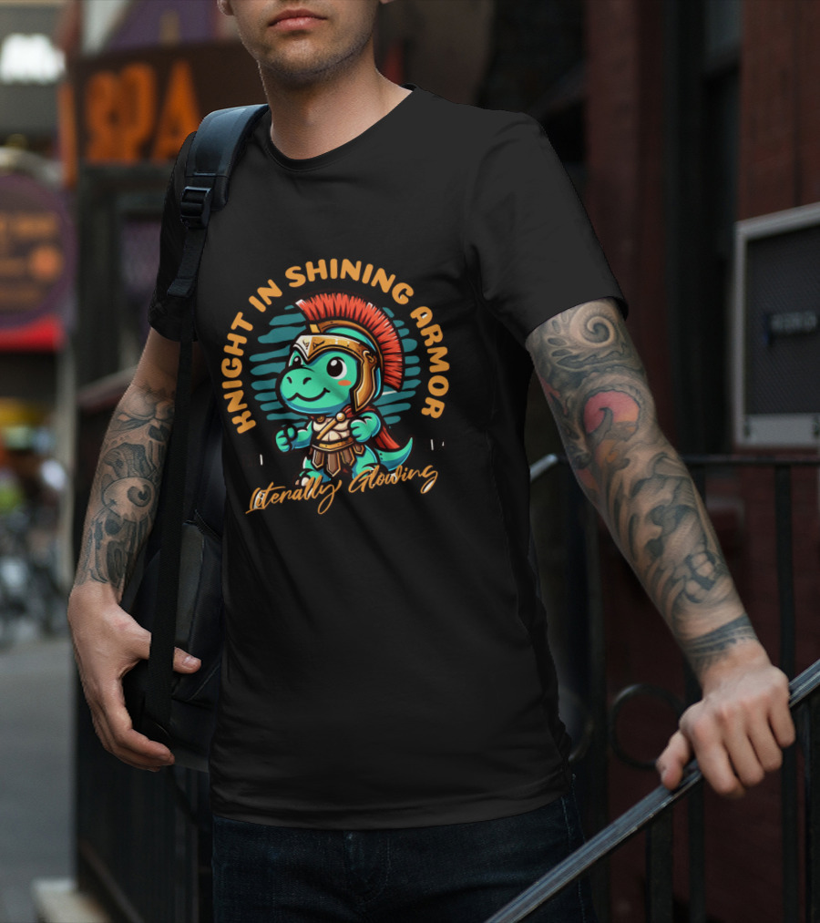 Knight In Shining Armor Literally Glowing Baby Knight T-Shirt