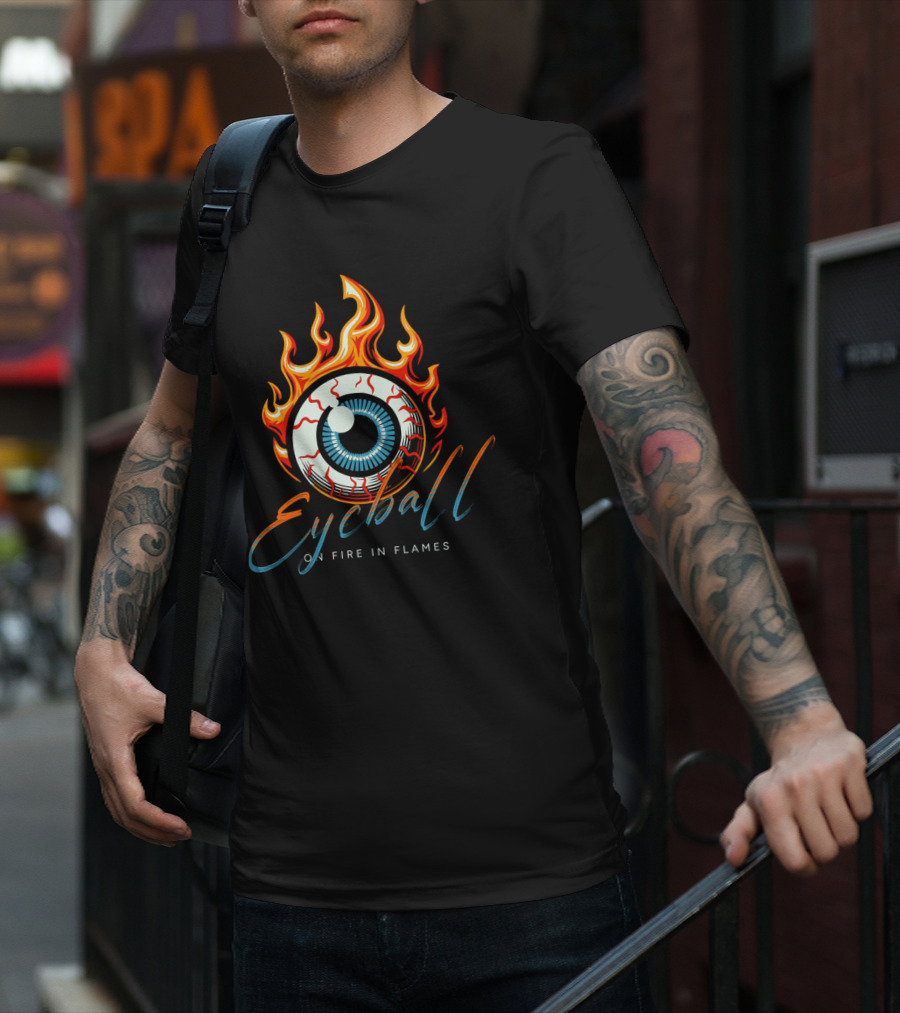 Eyeball On Fire In Flames T-Shirt
