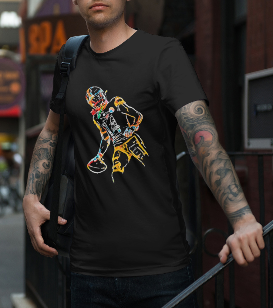 Pittsburgh Steelers George Pickens Colorful Festive Football Player T-Shirt