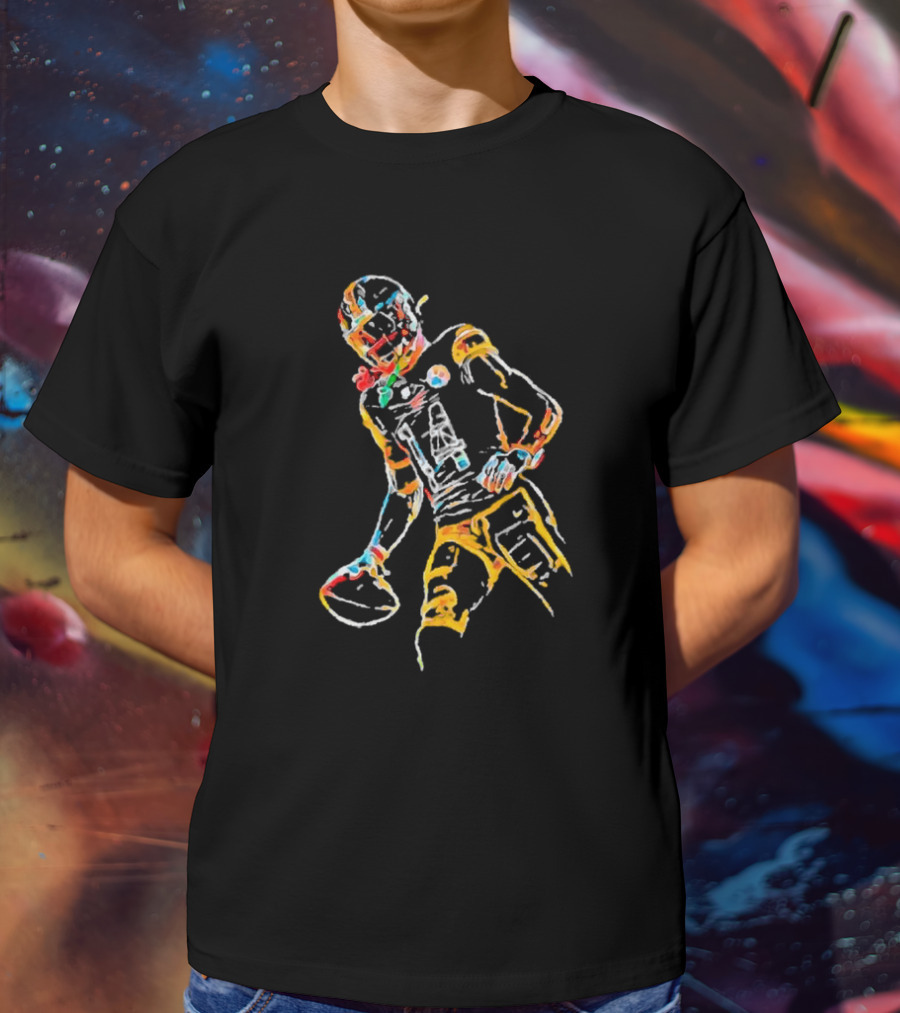 Pittsburgh Steelers George Pickens Colorful Festive Football Player T-Shirt