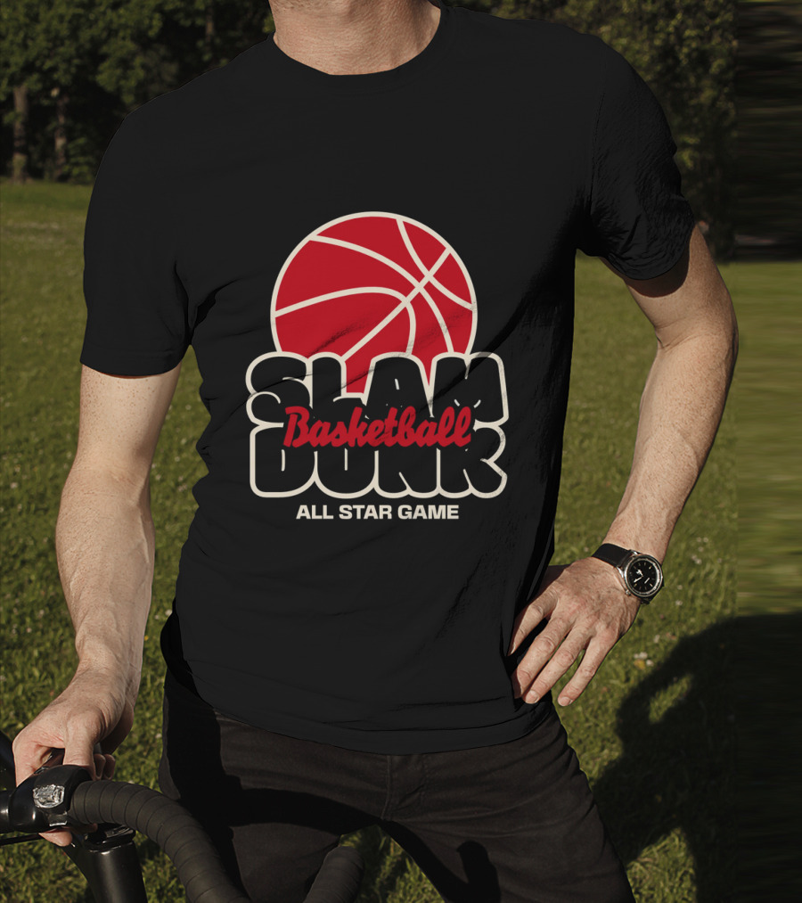 Slam Dunk Basketball All Star Game Red Basketball T-Shirt