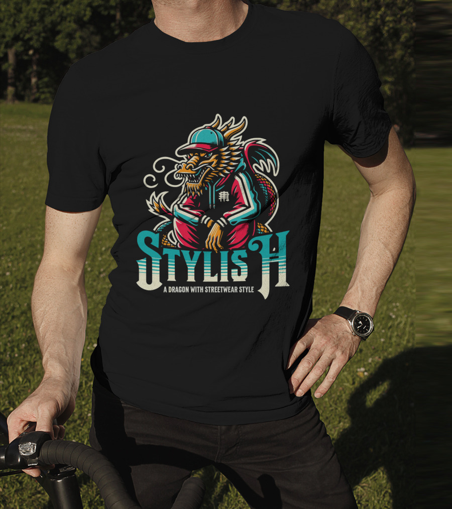 Stylish Dragon With Streetwear T-Shirt