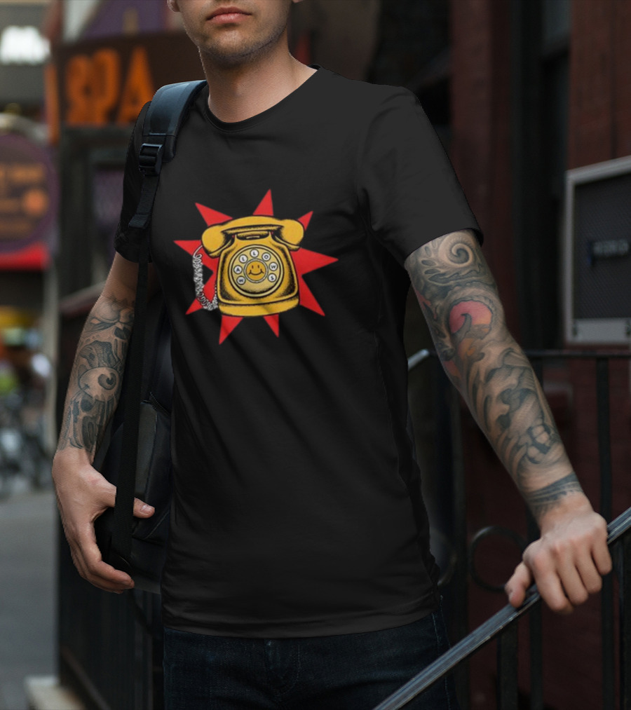 Wallows Vintage Phone Icon With Red Starburst Graphic Raglan T-Shirt