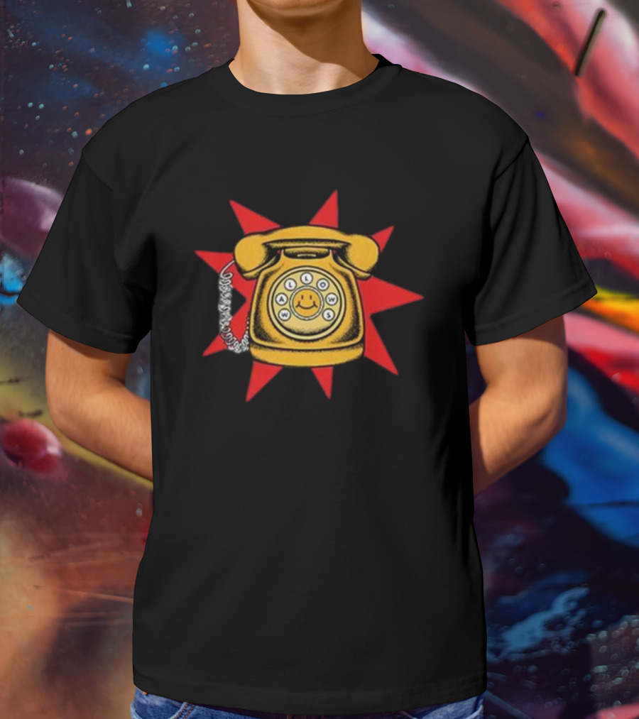 Wallows Vintage Phone Icon With Red Starburst Graphic Raglan T-Shirt