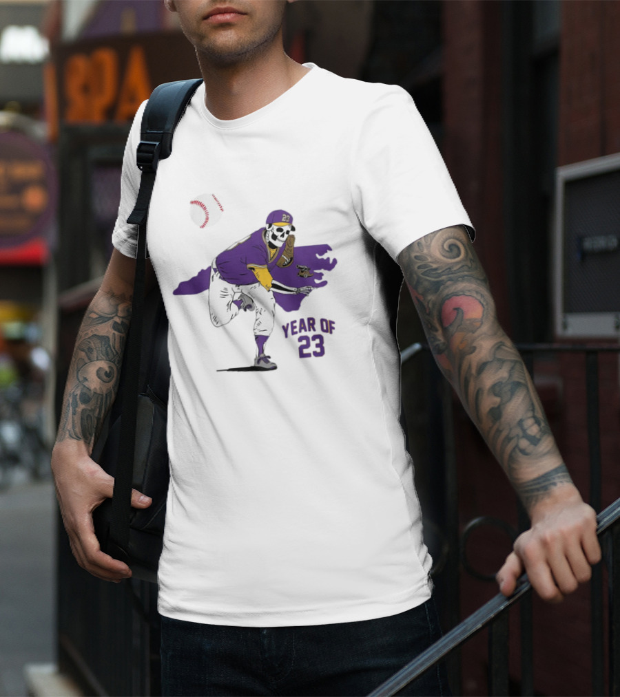 Year Of 23 EC Skeleton Baseball Pitcher T-Shirt