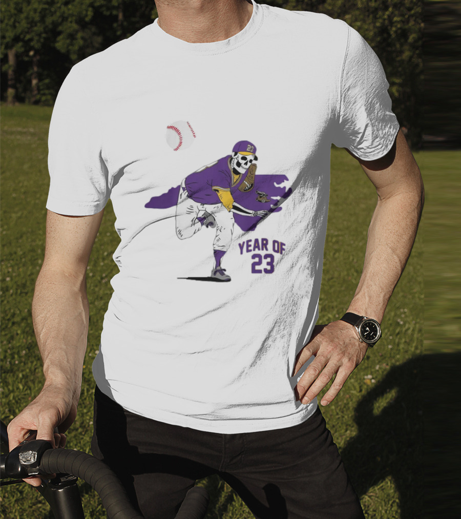 Year Of 23 EC Skeleton Baseball Pitcher T-Shirt