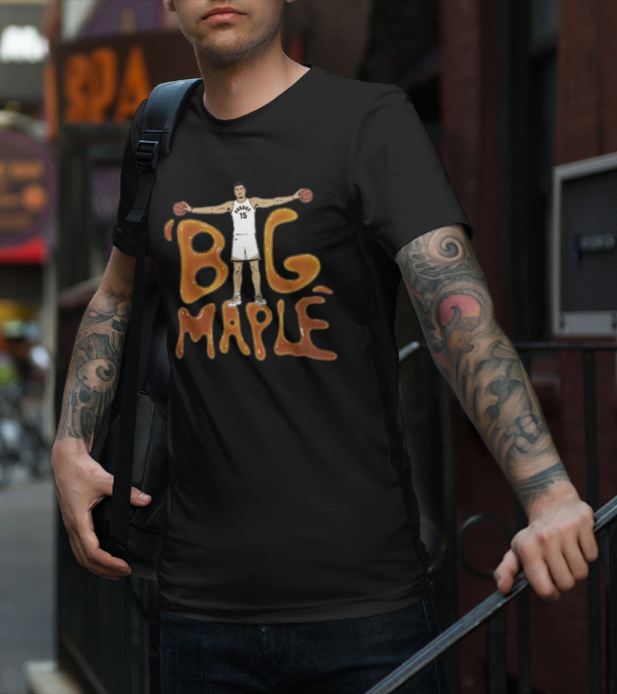 Zach Edey Big Maple Basketball Number 15 Dribbling T-Shirt