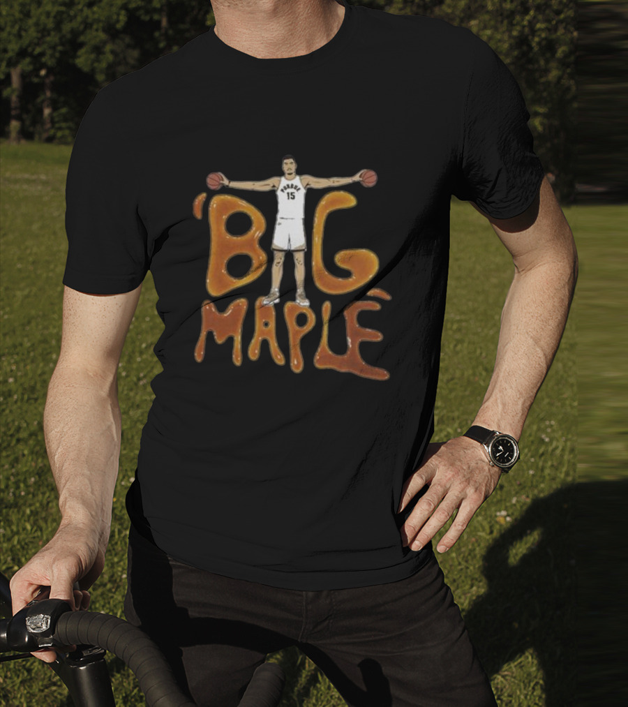 Zach Edey Big Maple Basketball Number 15 Dribbling T-Shirt