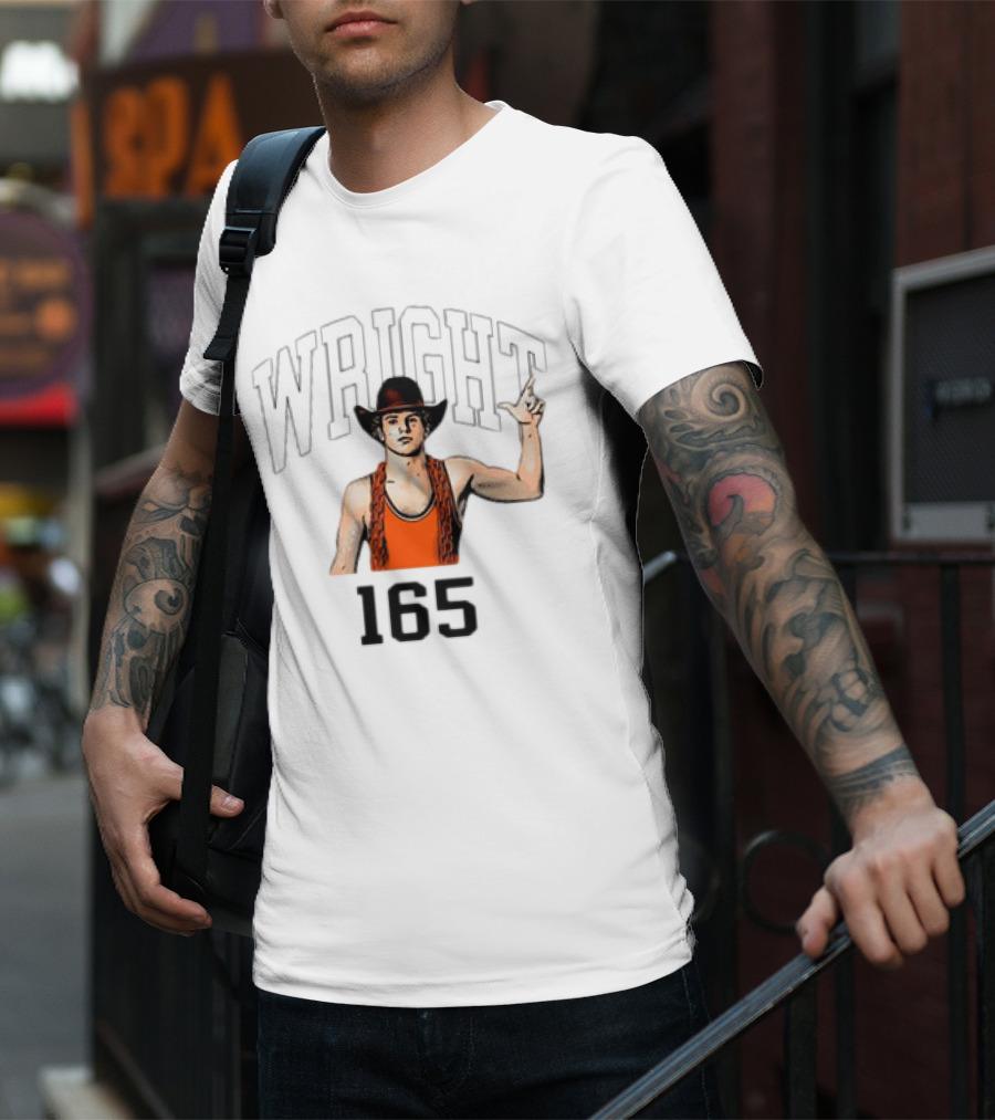 Wright 165 Cowboy Wrestler T-Shirt