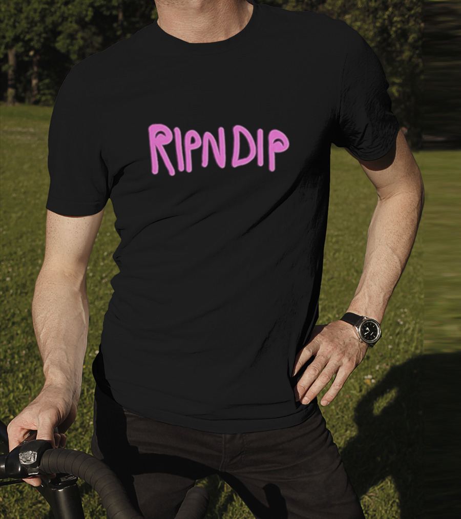 RIPNDIP Pink Retro Block Letters T-Shirt