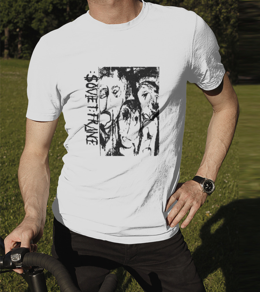 Zoviet France Distorted Faces Monochrome T-Shirt