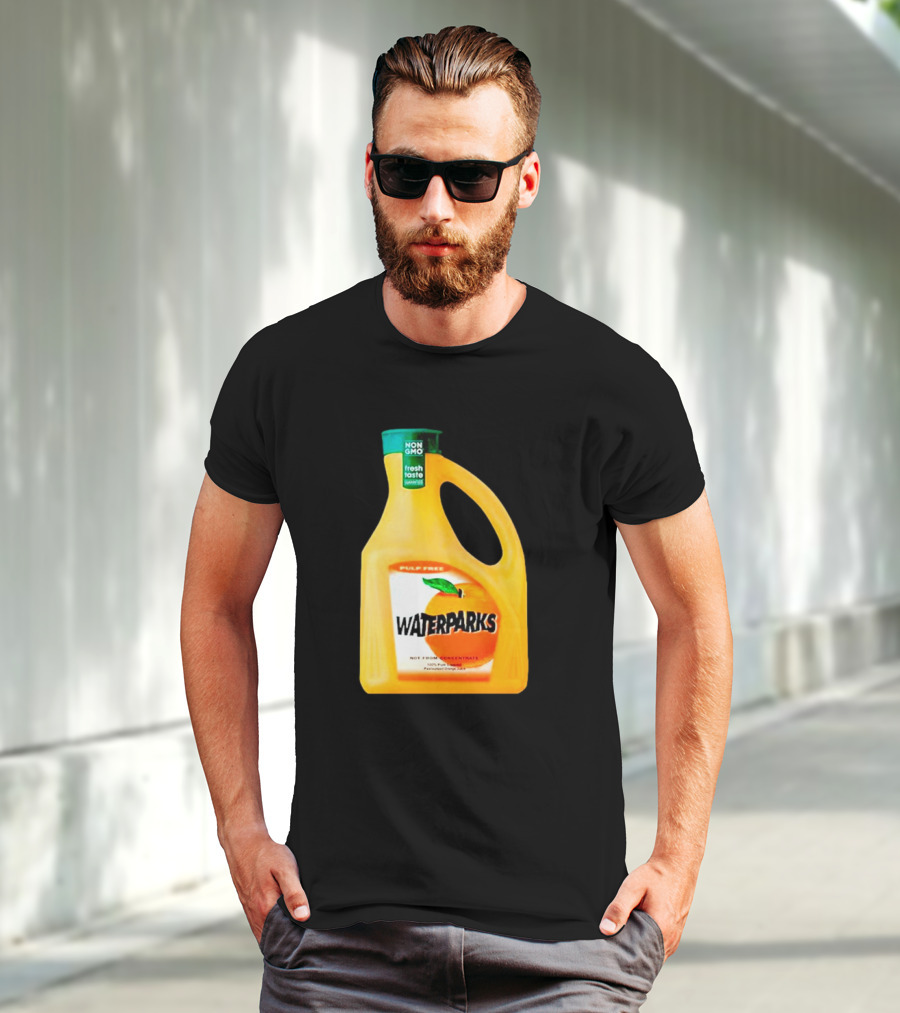 Waterparks Non-GMO Fresh Taste Orange Juice Pulp Free T-Shirt