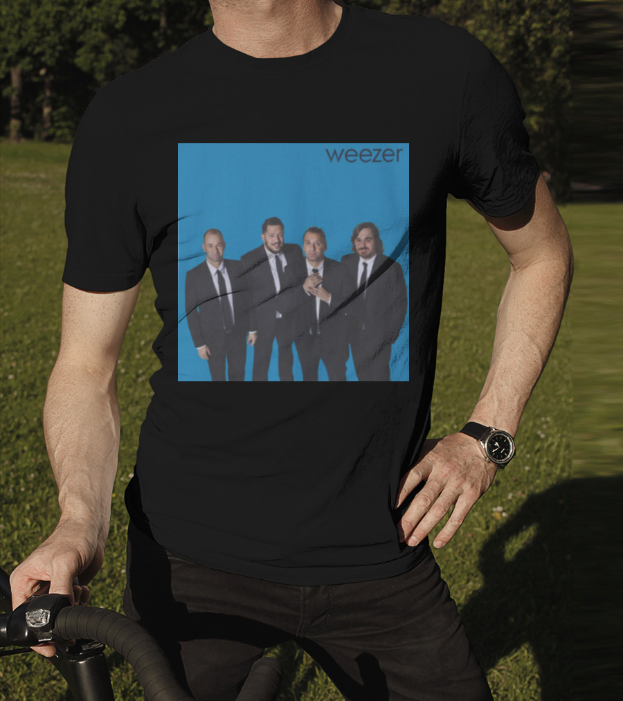 Weezer Impractical Jokers Blue Album Cover Homage T-Shirt