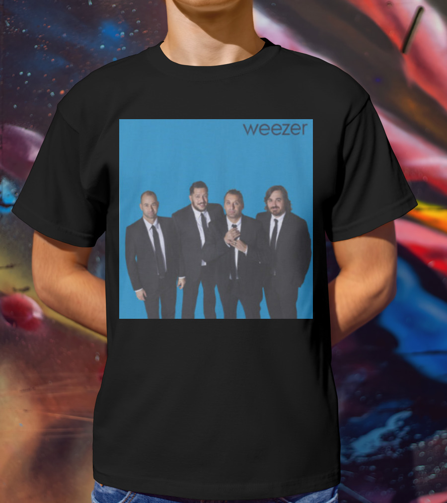 Weezer Impractical Jokers Blue Album Cover Homage T-Shirt