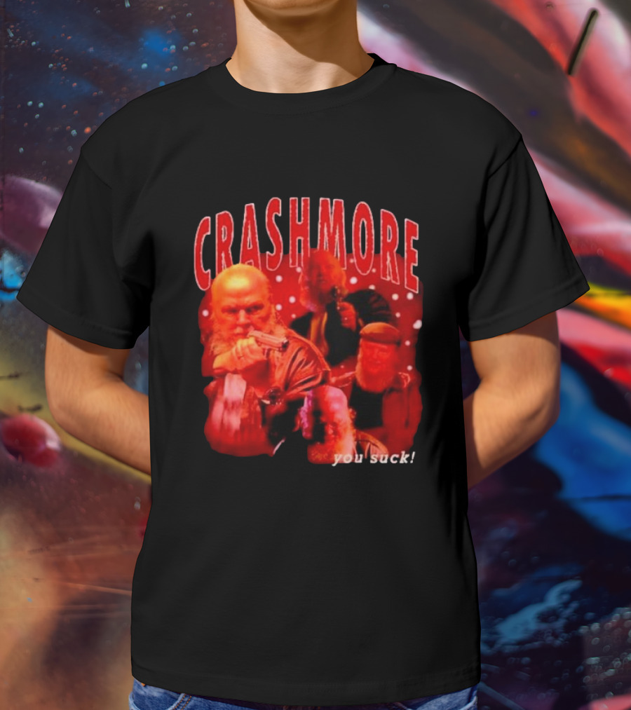 Crashmore You Suck Vintage Detective Christmas Action Santa T-Shirt