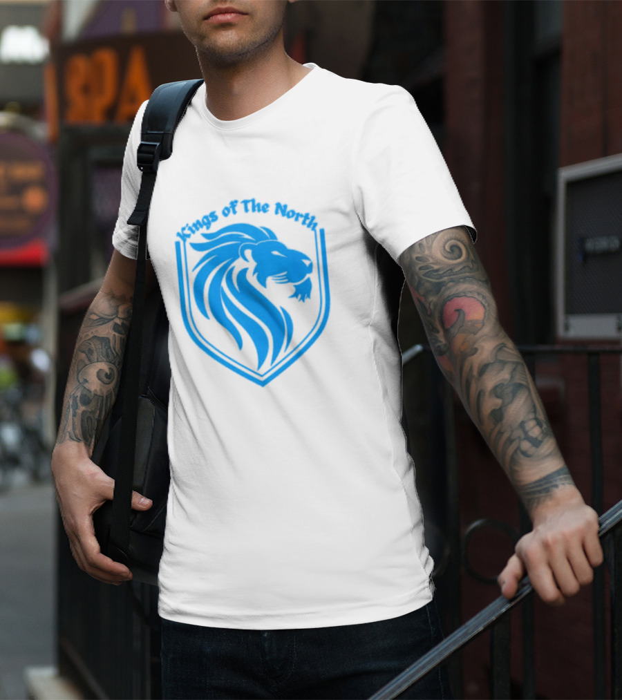 Detroit Lions Blue Crest Kings Of The North T-Shirt