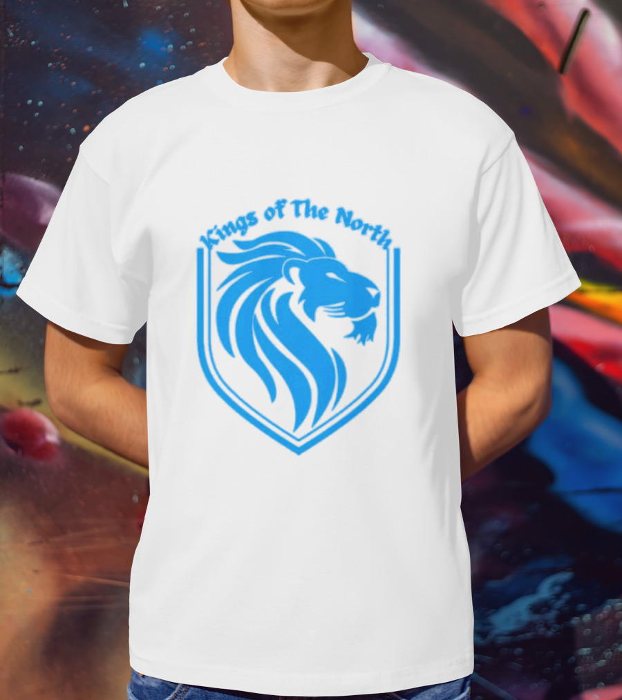 Detroit Lions Blue Crest Kings Of The North T-Shirt