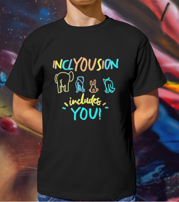 Inclyousion Includes You Animal Outlines T-Shirt