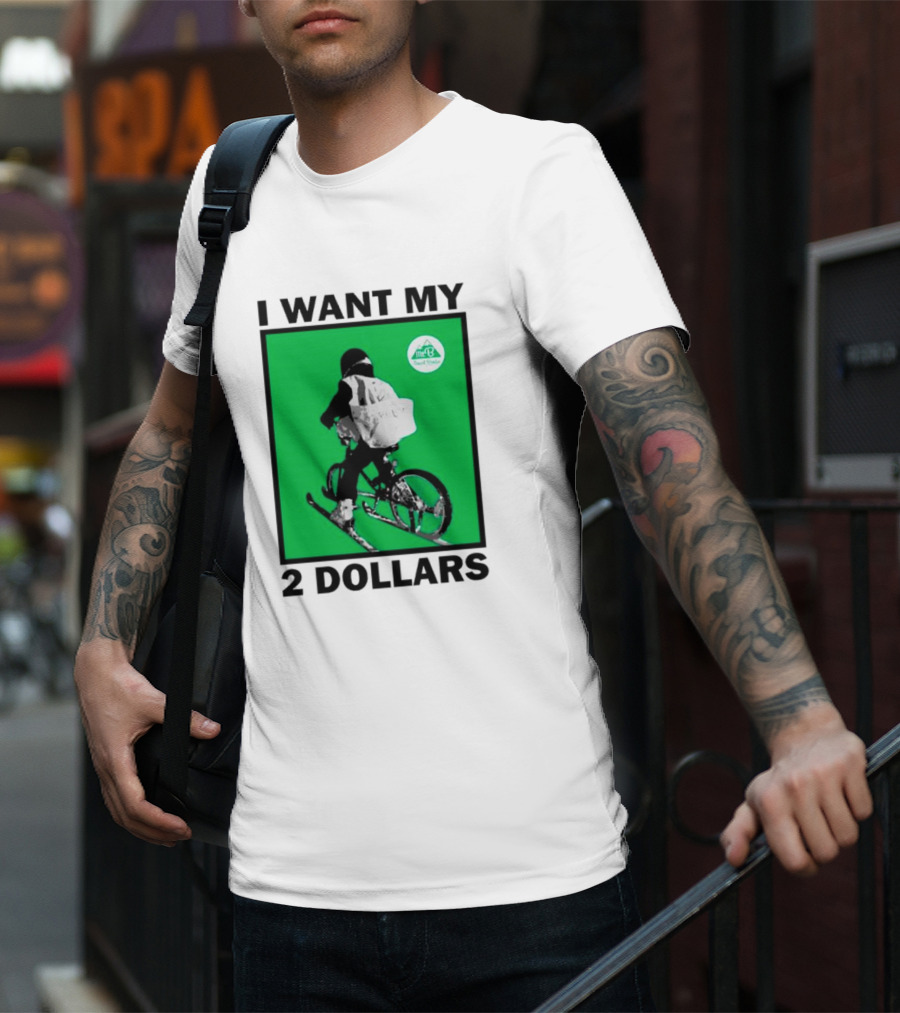 I Want My 2 Dollars Johnny Gasparini Ski Bike T-Shirt
