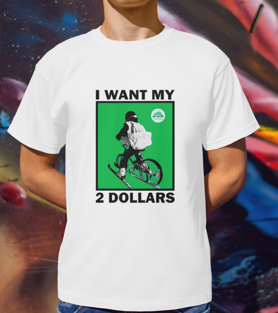 I Want My 2 Dollars Johnny Gasparini Ski Bike T-Shirt