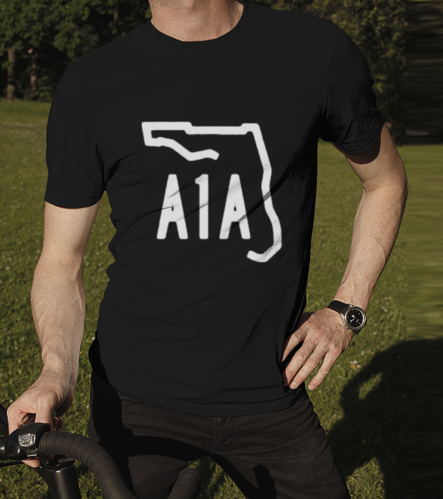 A1A Florida State Route Outline South Beach Atlantic Coast Highway T-Shirt