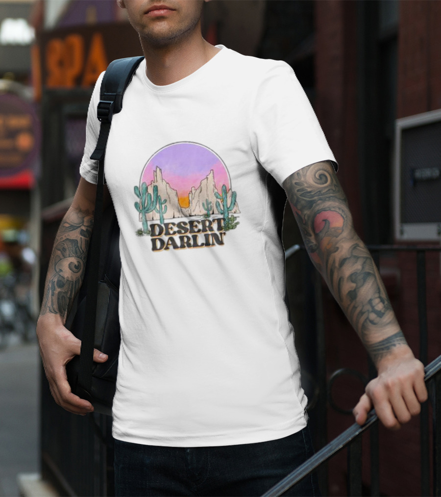 Desert Darlin Cactus Sunset On Champion T-Shirt