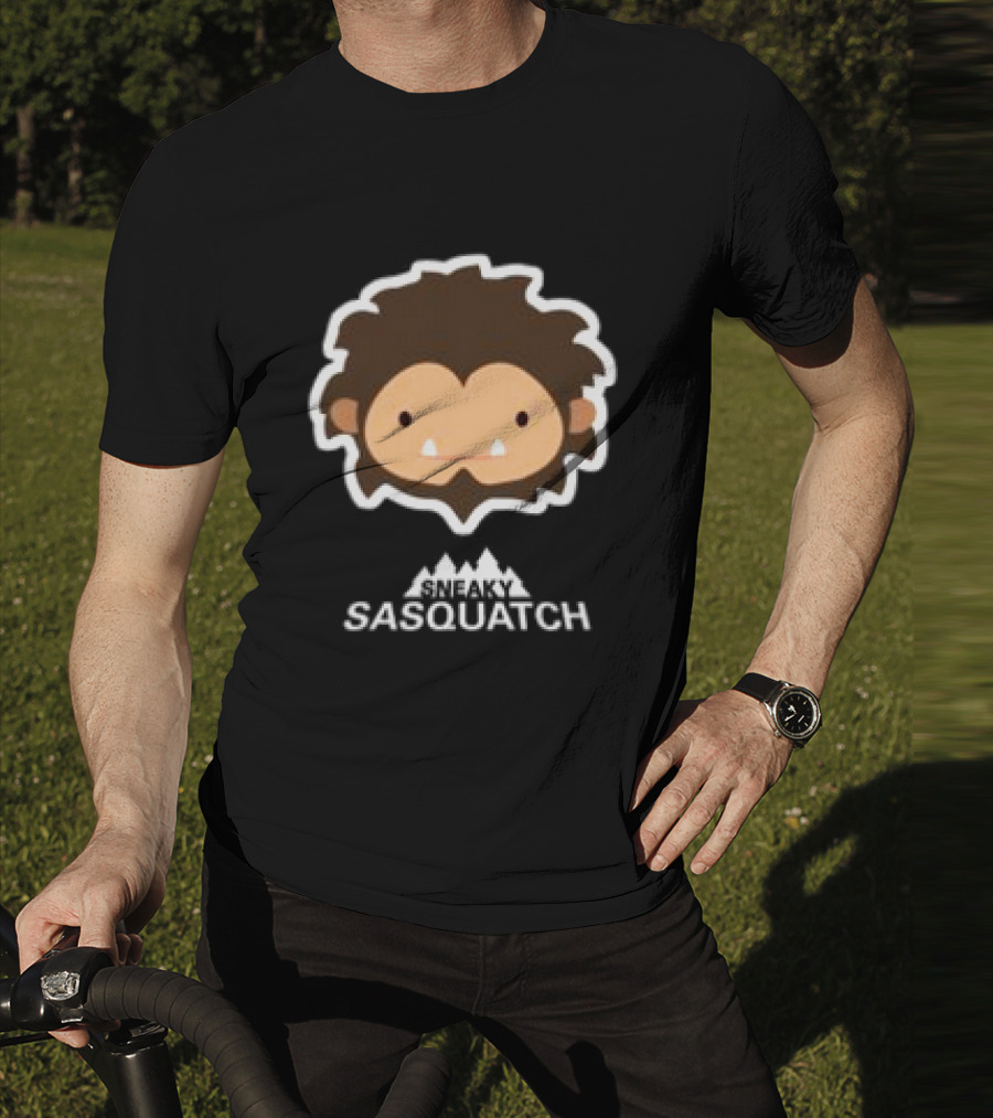 Sneaky Sasquatch Head On Black Gildan Ultra Cotton T-Shirt