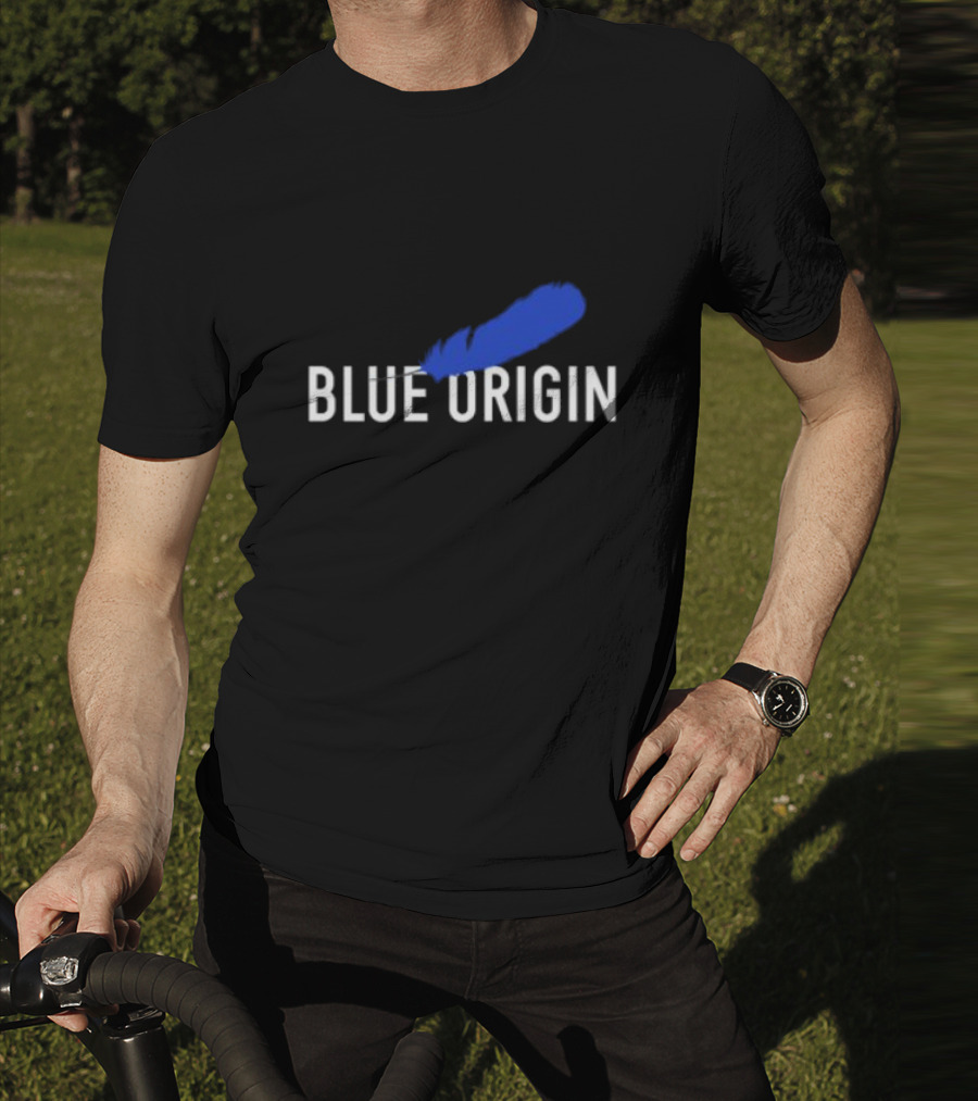Blue Origin Feather Logo Print T-Shirt