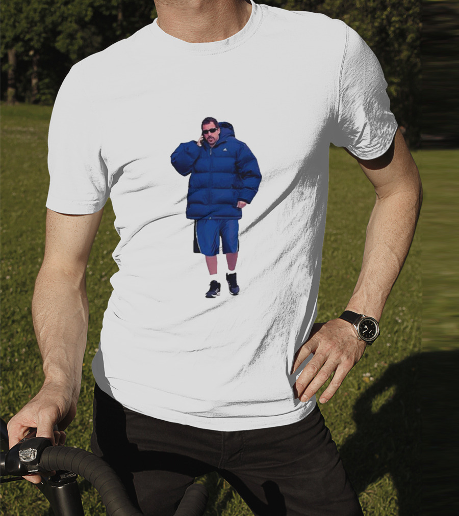 Fakehandshake Hot N Cold Walking In Puffer Jacket And Shorts T-Shirt