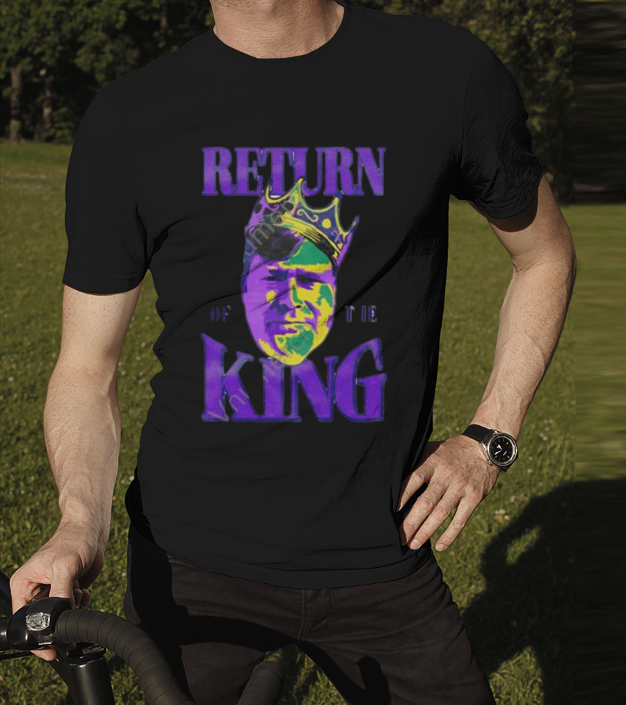 Mintzy Return Of The King Vibrant Portrait With Crown T-Shirt