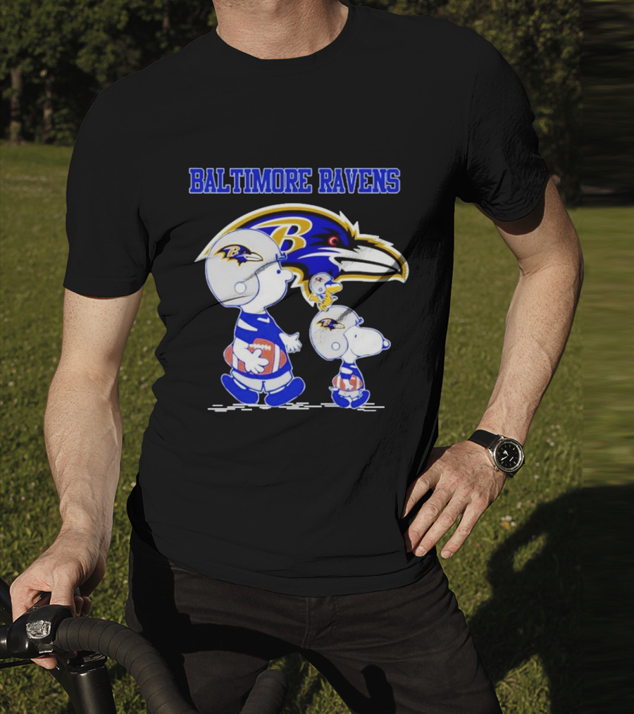 Baltimore Ravens Snoopy Football Helmets Ravens T-Shirt