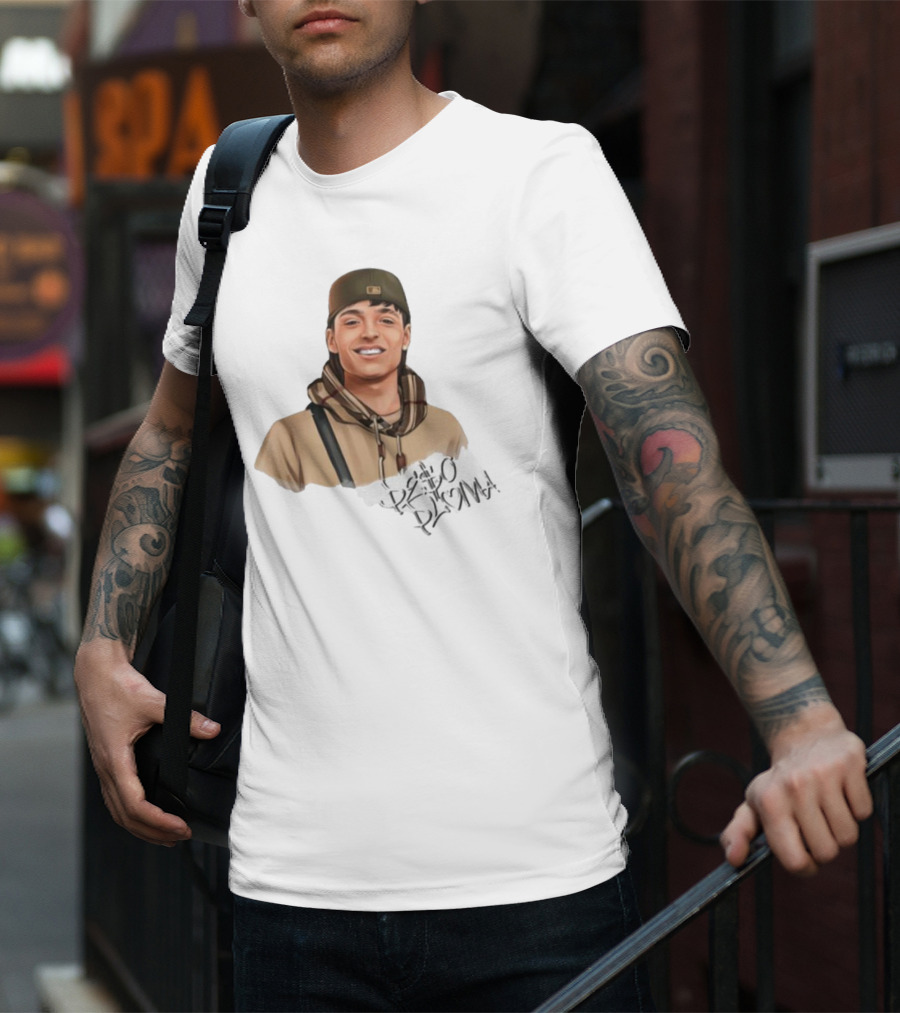 Hand Drawn Peso Pluma Casual Hoodie Portrait T-Shirt