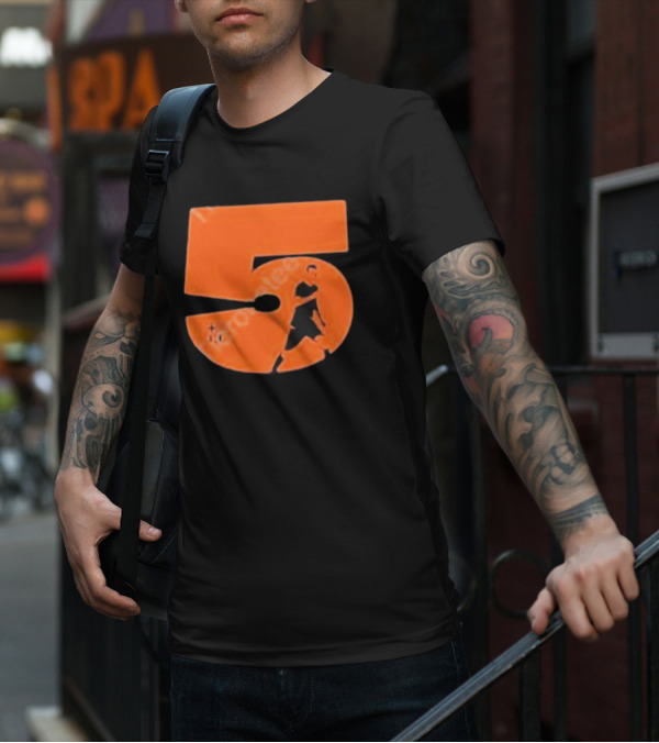 Sergio Number 5 Orange Soccer Player T-Shirt