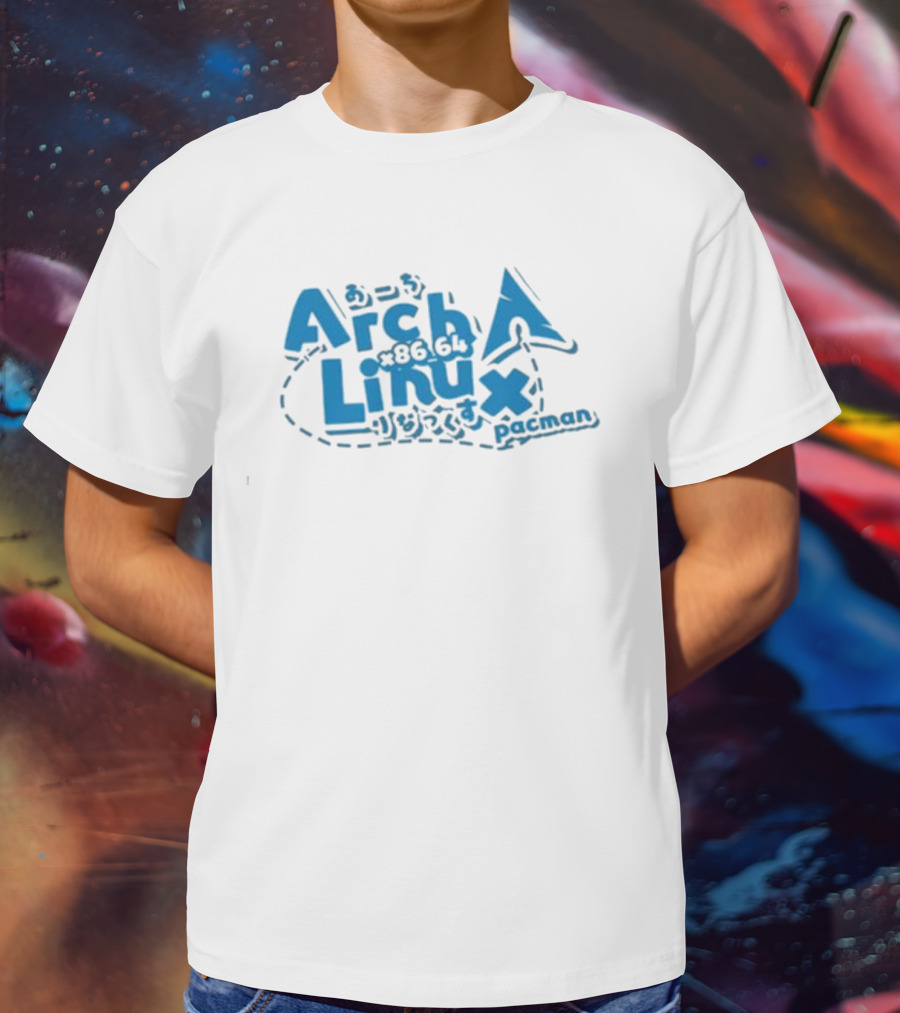 Arch Linux X86_64 Pacman Japanese Text T-Shirt