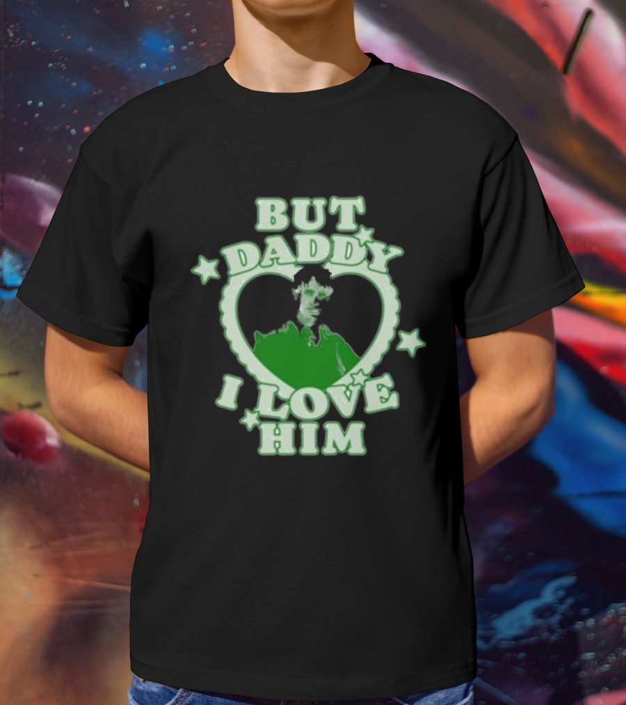 But Daddy I Love Him Draco Malfoy Heart Stars Green Text T-Shirt