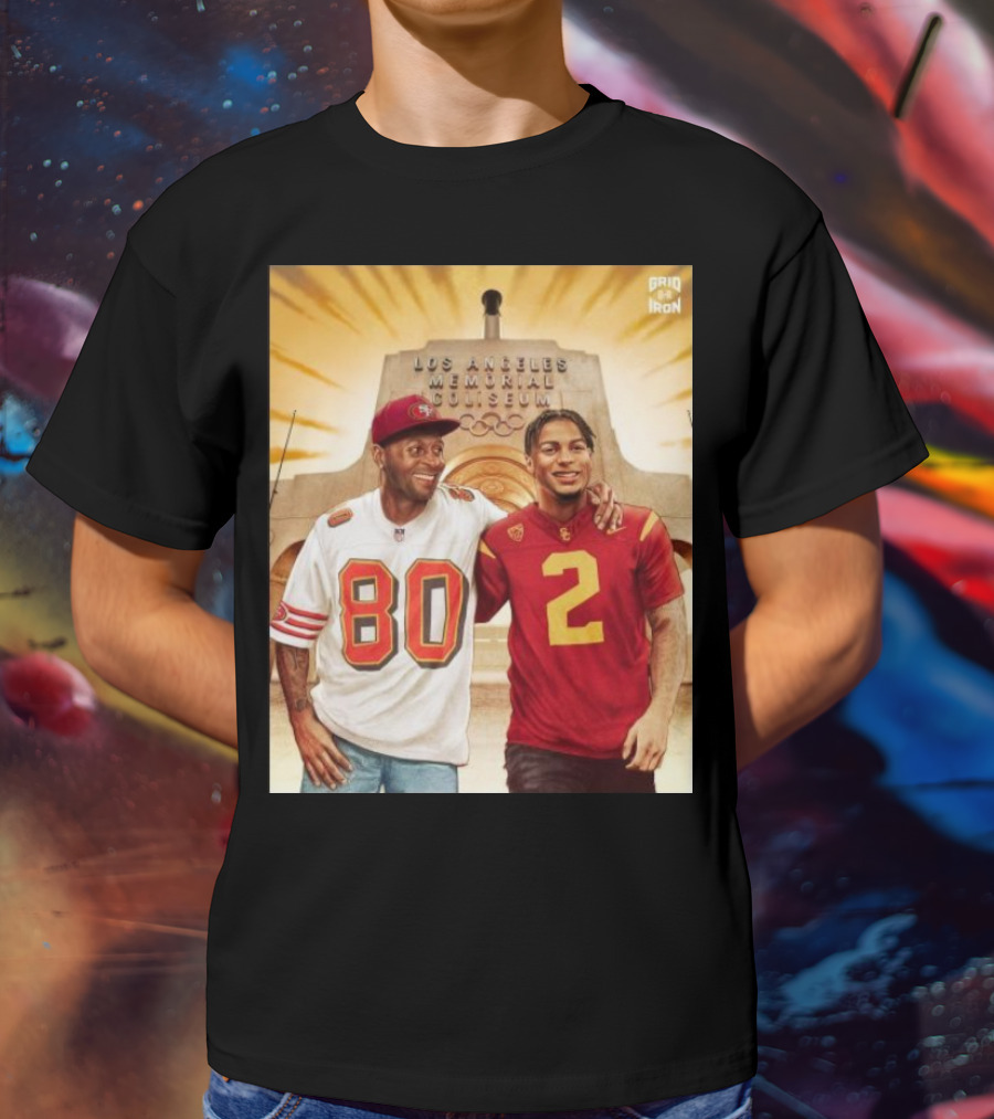 Gridiron Los Angeles Memorial Coliseum Football Legacy 80 2 T-Shirt